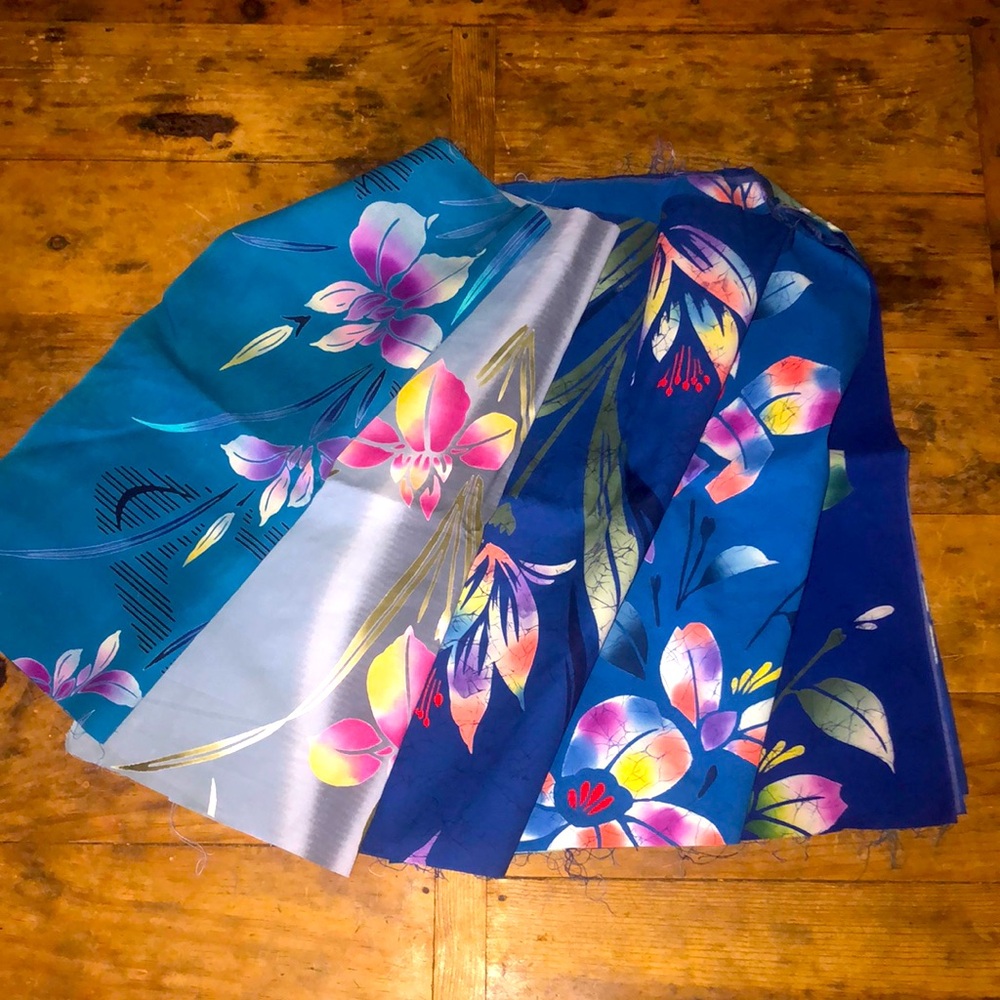 VTG Chinese Fabric Panels All INCLUDED MULTI Colors Most New With VTG Sticker